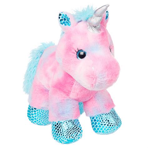 Way To Celebrate Large Plush, Blue & Pink Unicorn - Walmart.com ...