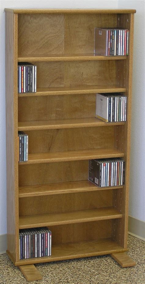 DVD Storage cabinet 48"H Oak Maple Plywood Made in USA SHIPS FREE