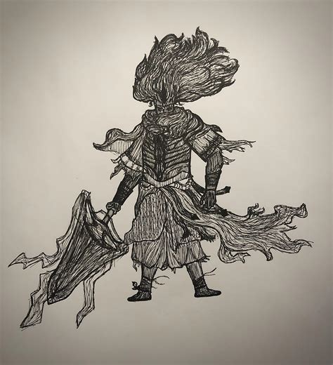 I redrew my favorite Dark Souls 3 boss, Nameless King. : r/darksouls3