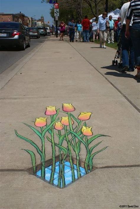 die Tulpen überall | Sidewalk art, Street art, Street chalk art