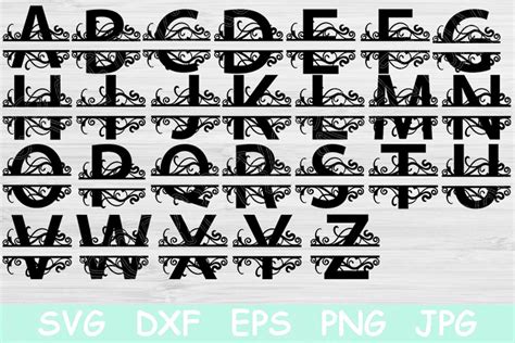 Block Split Letter Monogram Svg Files. Graphic by TiffsCraftyCreations · Creative Fabrica