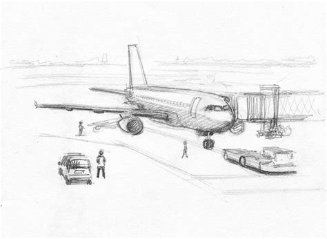 Airport Sketch at PaintingValley.com | Explore collection of Airport Sketch