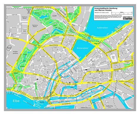 Large detailed road map of Hamburg city | Hamburg | Germany | Europe | Mapsland | Maps of the World