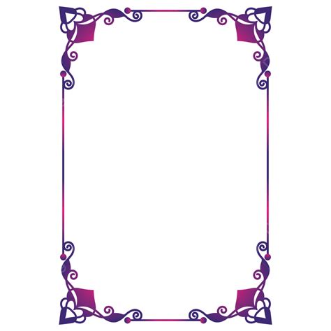 Ornament Frame Floral Vector PNG Images, Ornamental Floral Vertical Frame, Floral, Border ...