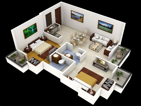 Top 10 Modern 3D Small Home Plans 8 | Acha Homes