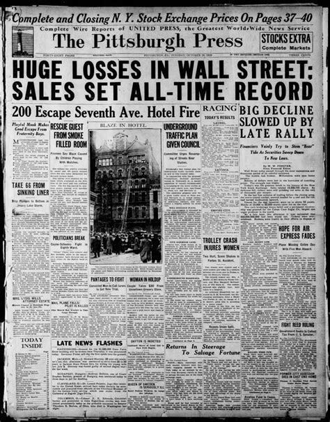 1929 Black Tuesday Stock Market Crash - Newspapers.com™