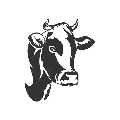 Premium Vector | Cow Head Logo Design Vector