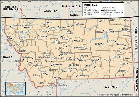 Largest Cities In Montana Map