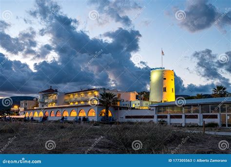 Castelldefels Beach in Barcelona, Catalonia, Spain. Stock Image - Image ...