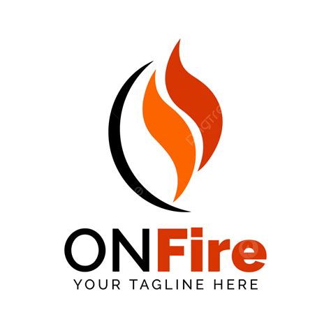 On Fire Minimalist Logo Design Vector, Logo, Fire, Minimalist PNG and Vector with Transparent ...