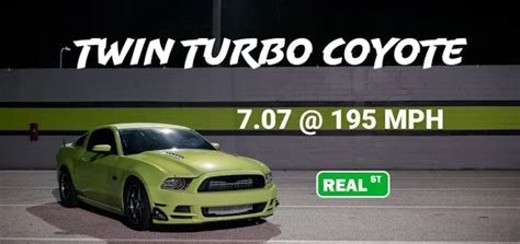 TWIN TURBO Mustang Runs New Personal Best 7.0 at 195MPH - 60ft in 1.1 Sec!!!