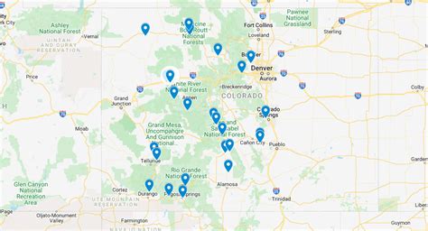 Colorado Hot Springs Map – Best Natural Hot Springs Map in Colorado