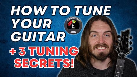 How to TUNE a guitar with a tuner for BEGINNERS! - YouTube