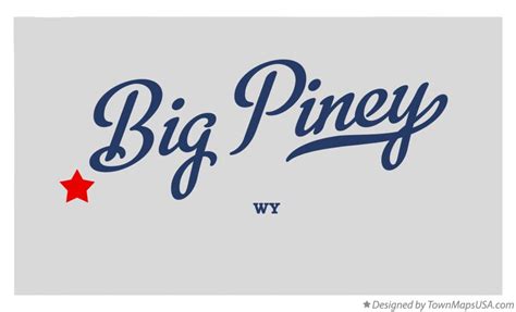 Map of Big Piney, WY, Wyoming