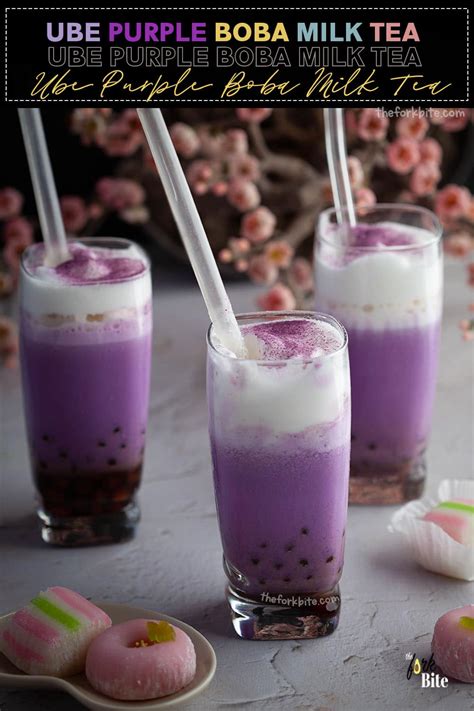 Purple Boba | Taro Milk Tea with Tapioca Pearls - The Fork Bite