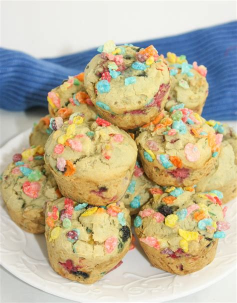 Fruity Pebbles Muffins - Gluten Free - Kiss Gluten Goodbye