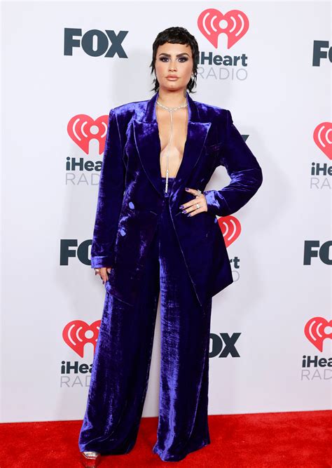 iHeartRadio Music Awards 2021: Demi Lovato Goes Rocket Man Chic In Two Stunning Pantsuits To Pay ...