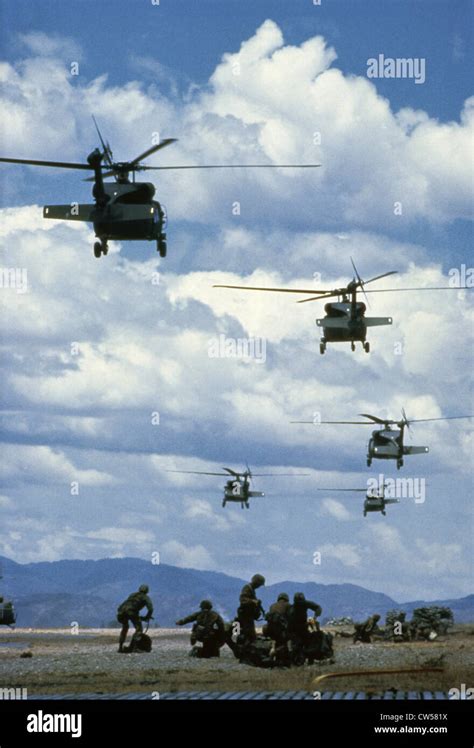 Military helicopters flying in the sky Stock Photo - Alamy