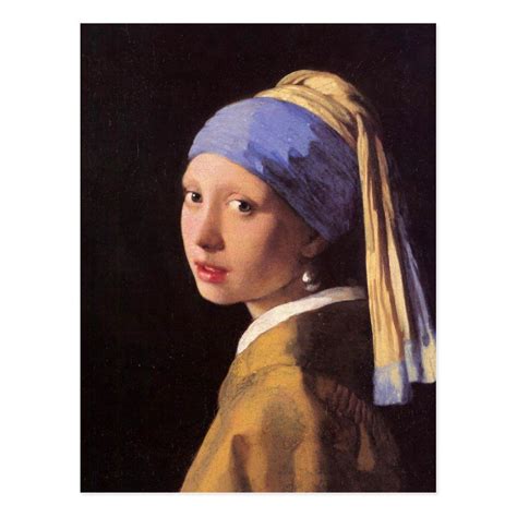 The girl with the pearl earring by Vermeer Postcard | Zazzle | Arte renascentista, Pinturas do ...