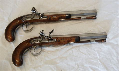 Pair of Early Nineteenth Century Flintlock Duelling Pistols by Charles ...