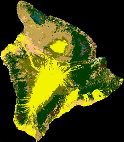 Vegetation zones and rainfall for the island of hawai