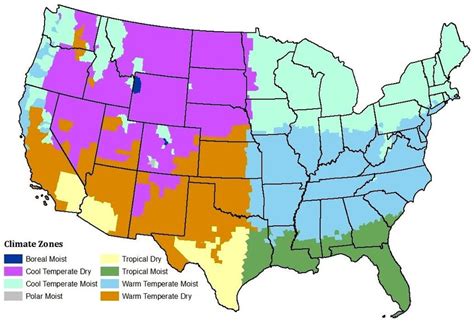 IPCC climate zones for the continental US | Download Scientific Diagram