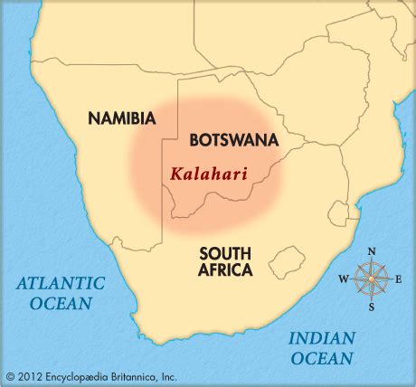 Where Is The Kalahari Desert On A Map