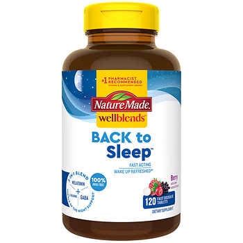 Nature Made Wellblends Back To Sleep, 120 Fast Dissolve Tablets | Costco