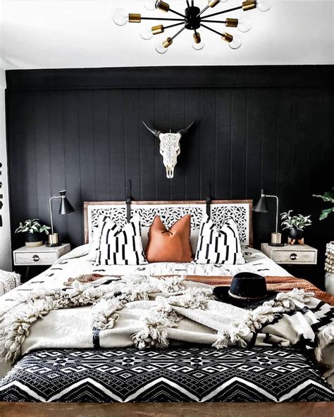 Scandinavian Bedroom With Accent Wall - Koplo Png