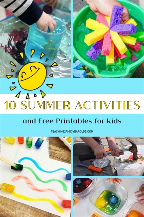 Kids Summer Activities | Summer preschool activities, Summer activities for kids, Summer ...