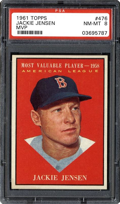 1961 Topps Jackie Jensen (MVP) | PSA CardFacts™