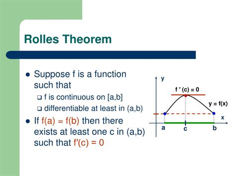 PPT - Rolle’s theorem and Mean Value Theorem ( Section 4.2) PowerPoint ...