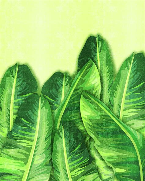 Banana Leaf 2 - Banana Leaf Pattern 2 - Tropical Leaf Print - Botanical ...