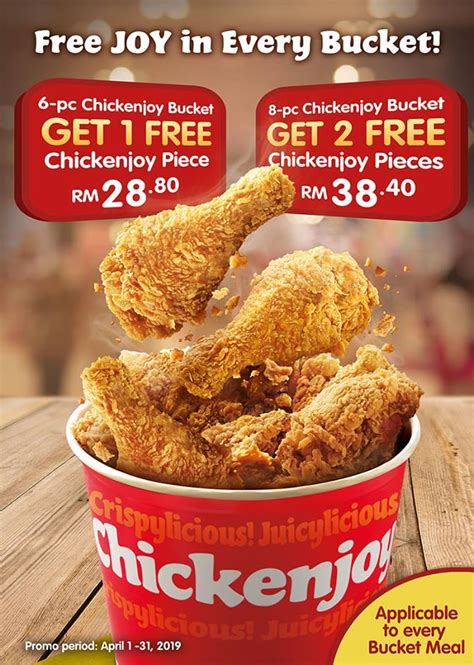 Jollibee Chickenjoy Bucket Offering (1 April 2019 - 31 April 2019)