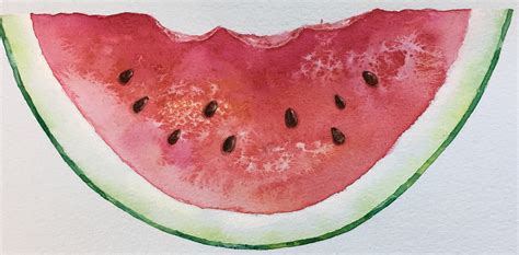 Watermelon Watercolor watermelon slice original painting or | Etsy