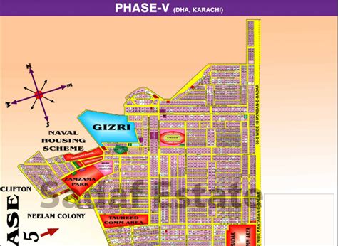 Dha Karachi Map, dha map phase 1,2, 4, 5, 6, 7, 8, Defence Karachi Maps