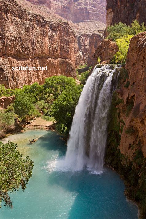 Havasu Creek - Rich Colored Waterfalls - XciteFun.net