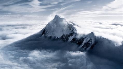 #everest #mountain #cloud #peak mount everest #snowy #4K #wallpaper #hdwallpaper #desktop ...