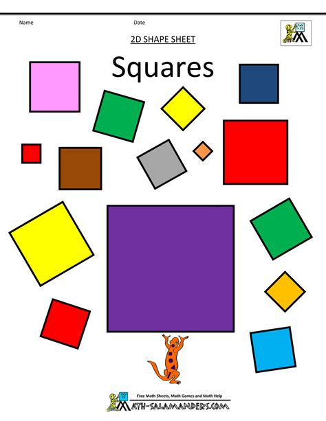 printables of different size squares | Shapes Clipart Basic 2D Shapes ...