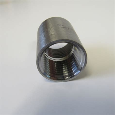 3/4" 304 Stainless Steel Straight Coupling, Class 150 - NPT