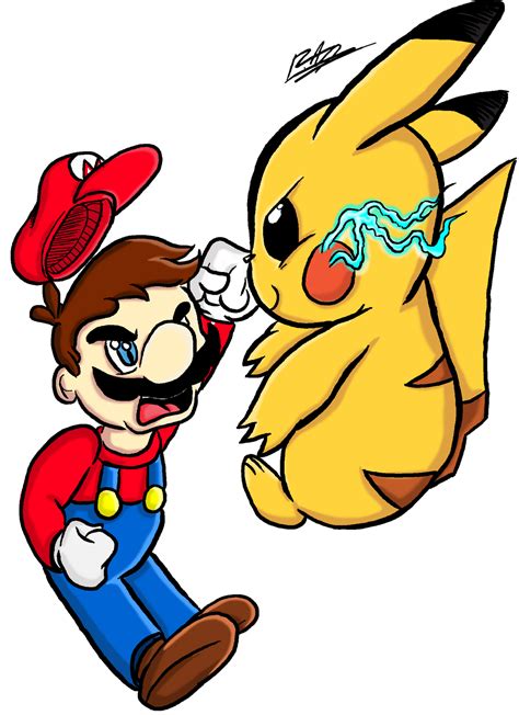 IT'S NOT OCTOBER 3RD YET!- Mario vs Pikachu by Iyzeekiil on DeviantArt