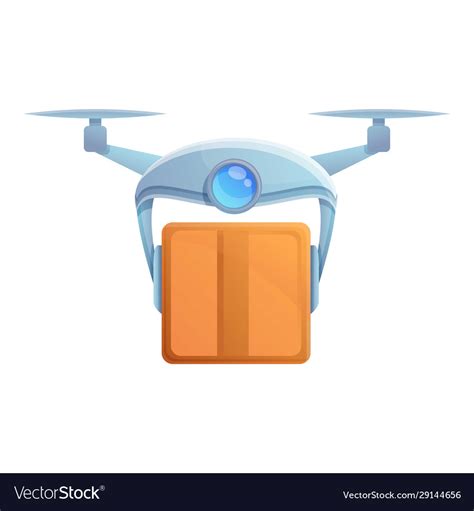 Air drone delivery icon cartoon style Royalty Free Vector