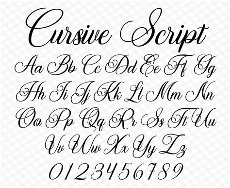 Cursive Letters Font, Hand Lettering Alphabet Fonts, Tattoo Lettering ...
