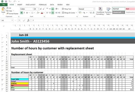 Excel Roster Template