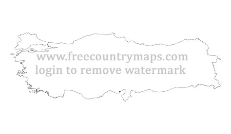 Outline maps of Turkey : Vector and gif map for YouTube