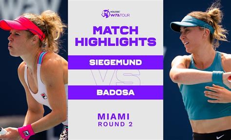 Laura Siegemund vs. Paula Badosa | 2023 Miami Round 2 | WTA Match ...