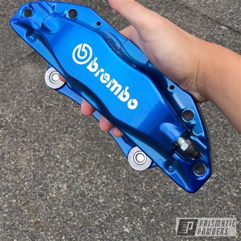 Brembo Brake Calipers done in Iced Candy Blue | Prismatic Powders