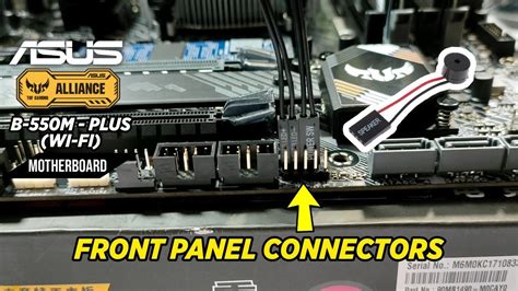 How To Connect FRONT PANEL CONNECTORS, INTERNAL SPEAKER to the Motherboard (ASUS B-550M-Plus ...