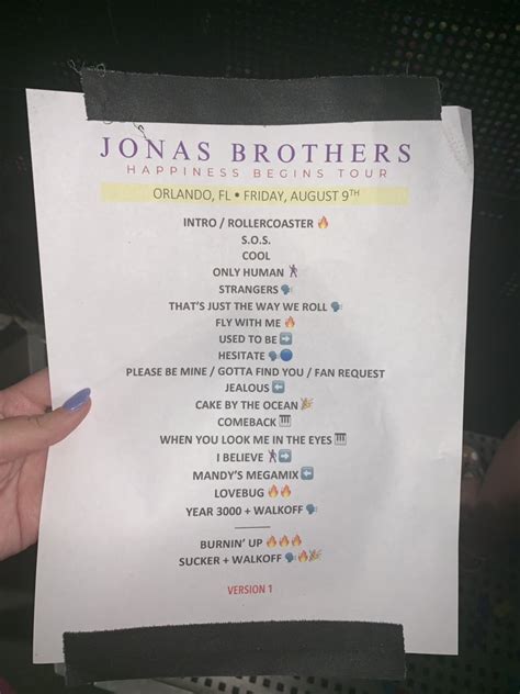 Jonas brother tour setlist | Jonas Brothers Tour Setlist, Dates ...