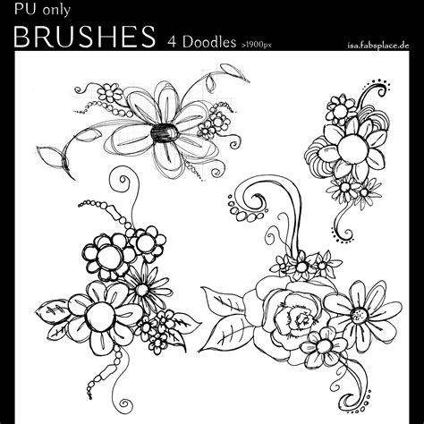 Photoshop Brushes - Doodle Flowers #1 by IsaaaHa on DeviantArt